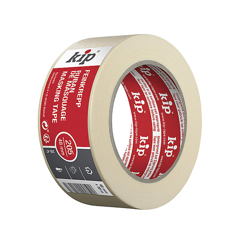 KIP 205 Masking-Tec Crepe Indoor Masking Tape 48mm x 50m