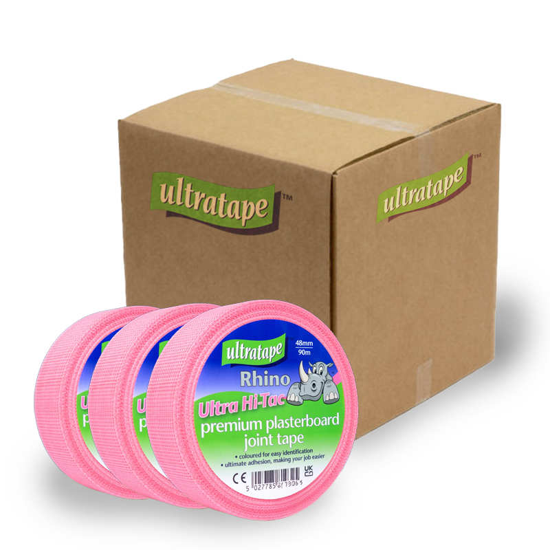 Ultratape Hi-Tac Pink Scrim Plaster Board Tape 48mm x 90m