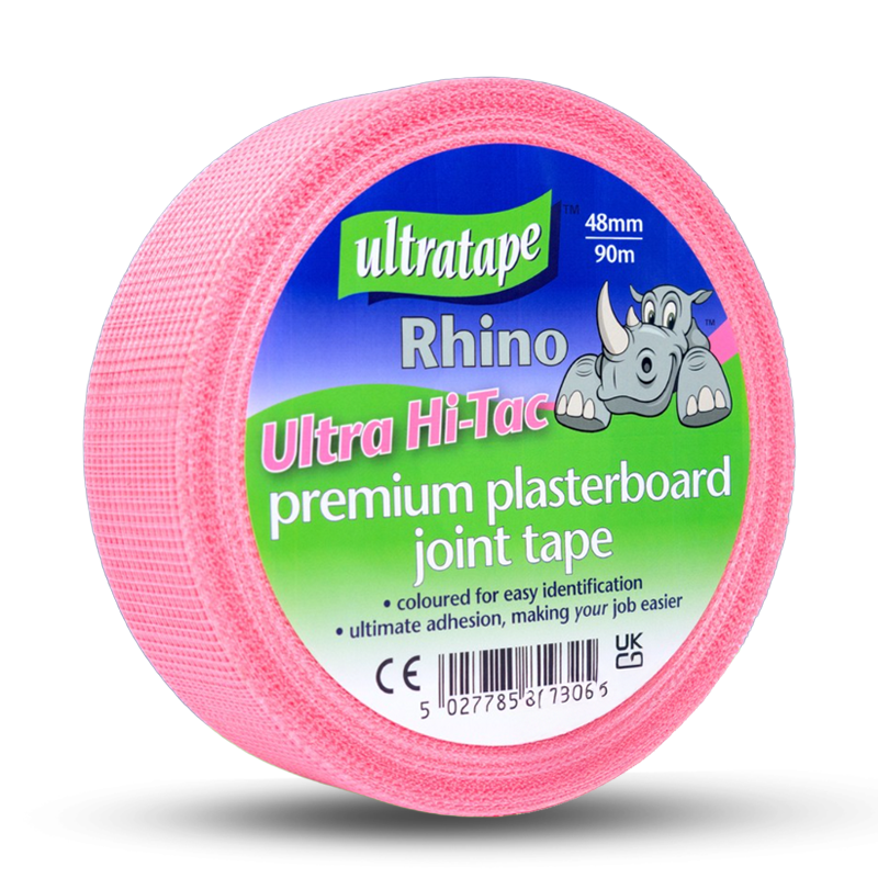 Ultratape Hi-Tac Pink Scrim Plaster Board Tape 48mm x 90m