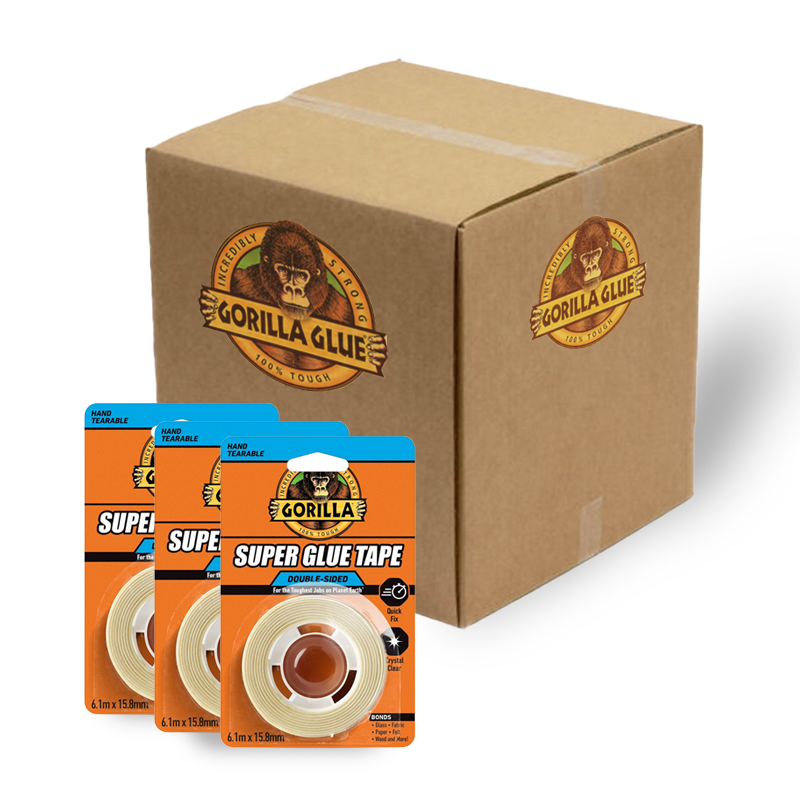 Gorilla Double Sided Super Glue Tape 6.1m x 15.8mm