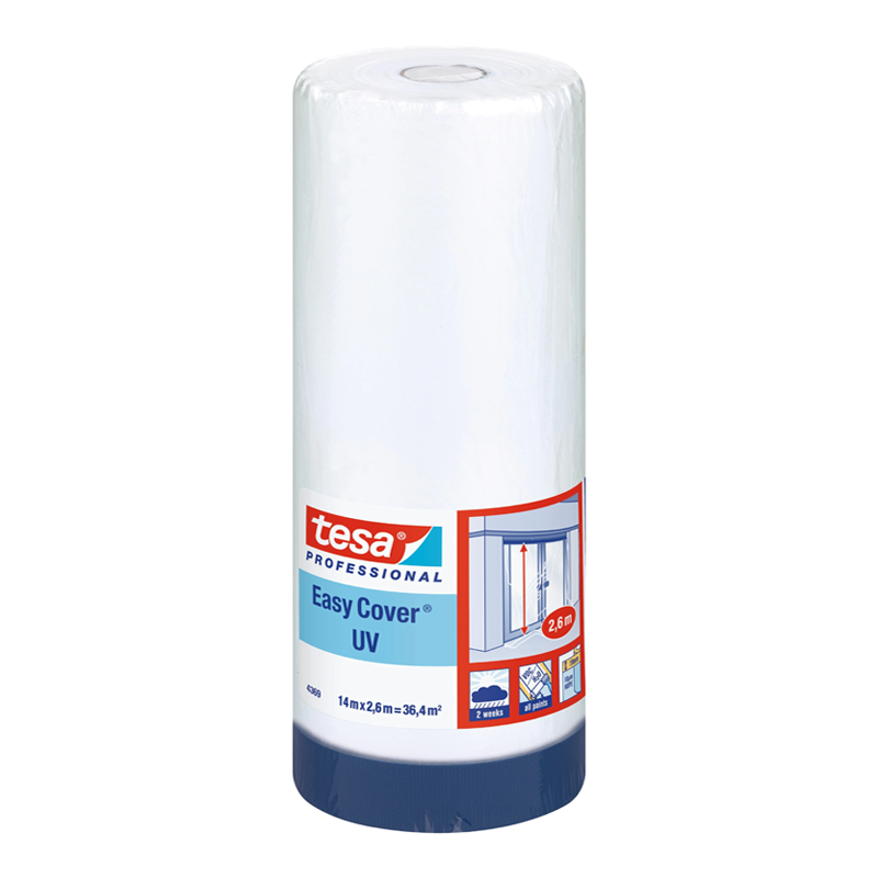 Tesa 4369 Easy Cover UV Outdoor Drop Masking Film 2600mm x 14m