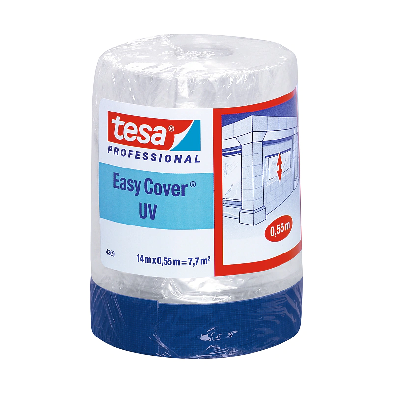 Tesa 4369 Easy Cover UV Outdoor Drop Masking Film 550mm x 14m