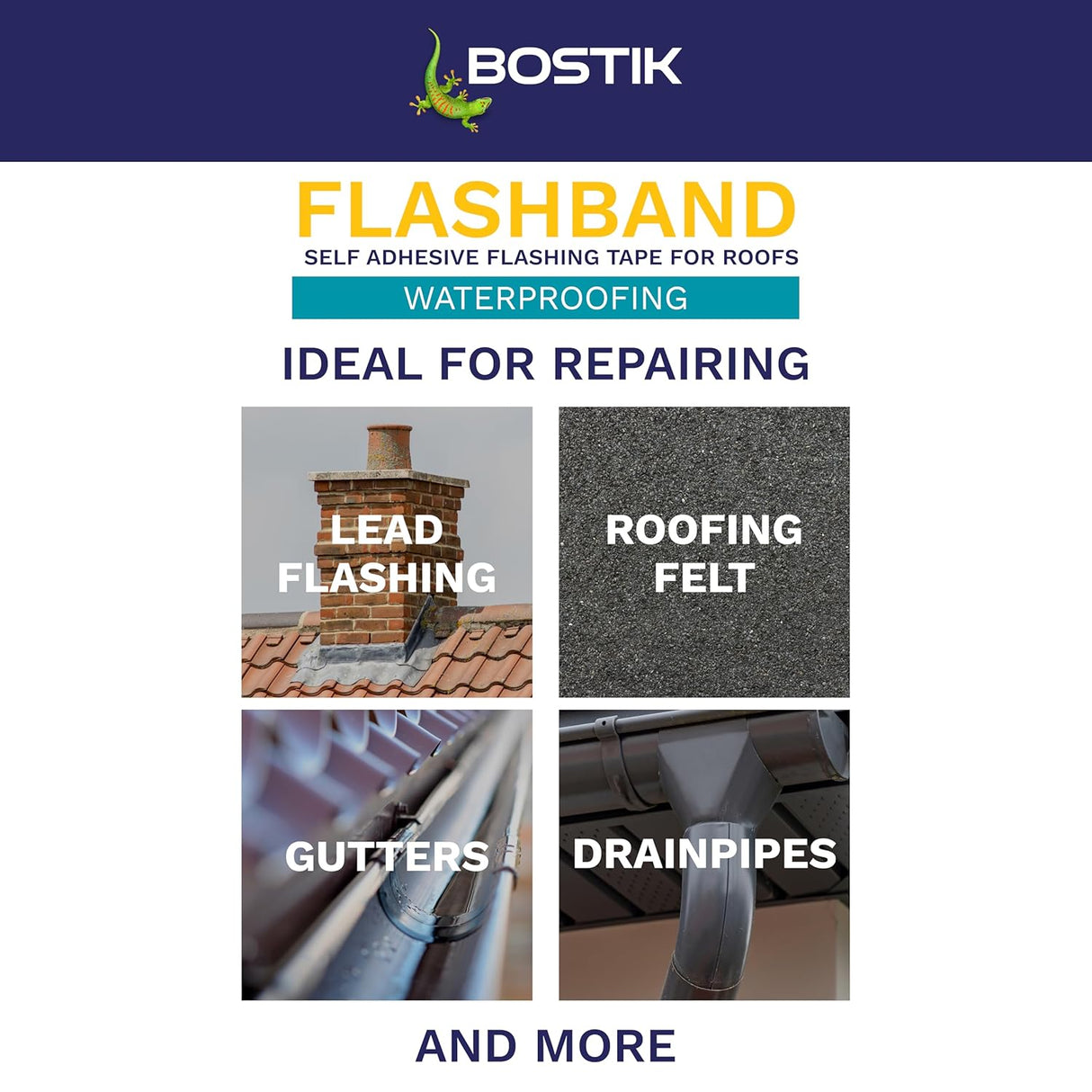 Bostik Flashband Self Adhesive Flashing Tape 100mm x 10m