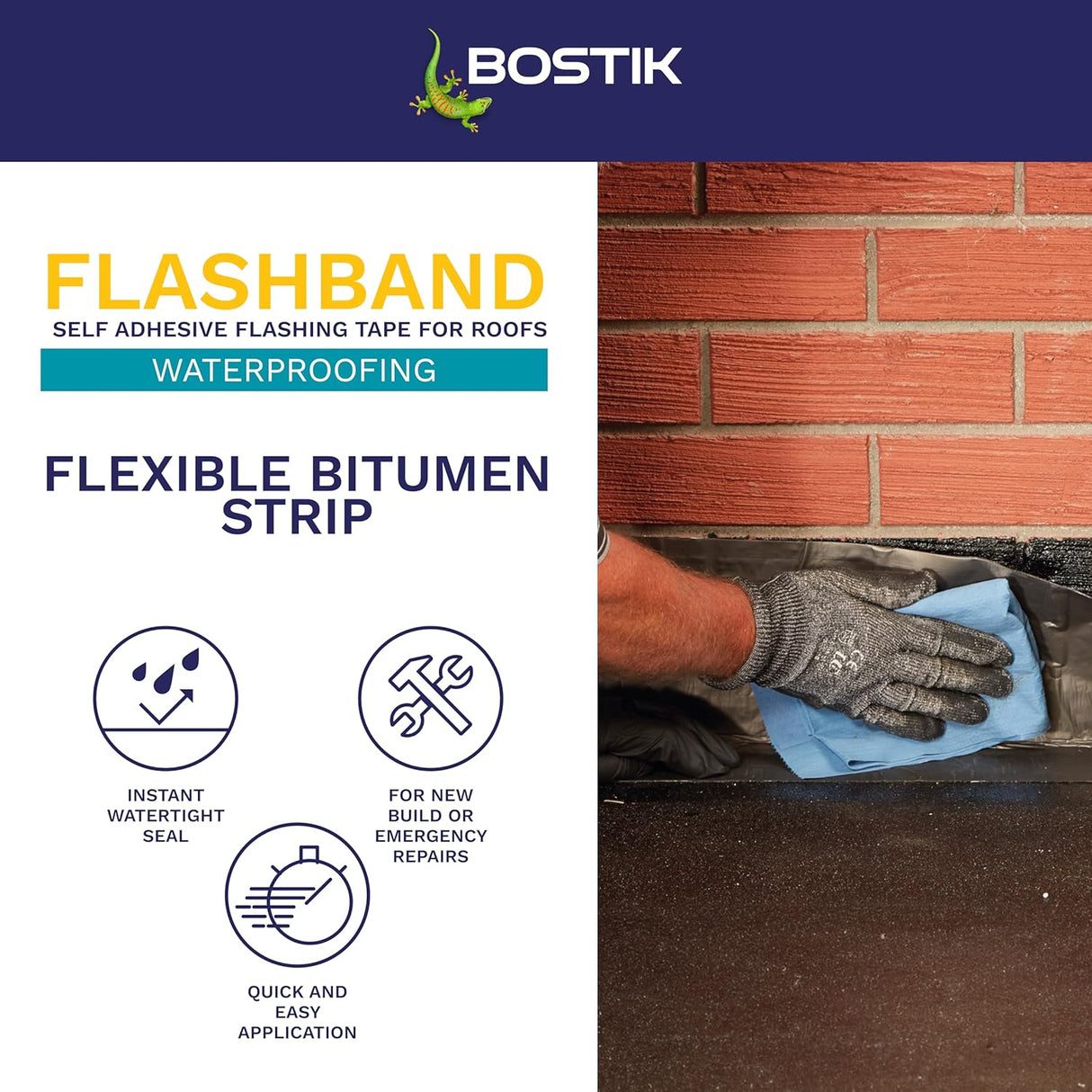 Bostik Flashband Self Adhesive Flashing Tape 100mm x 10m