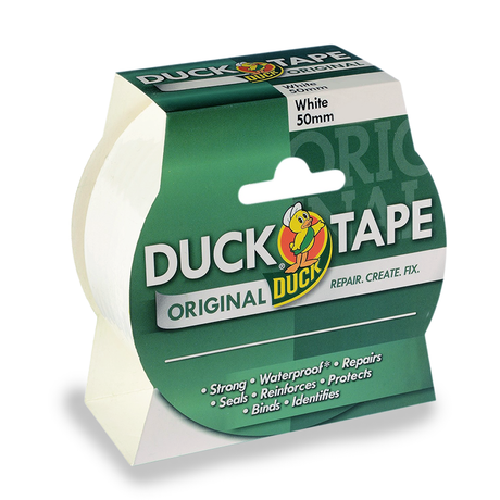 Duck Tape packaging with green and white design on a white background