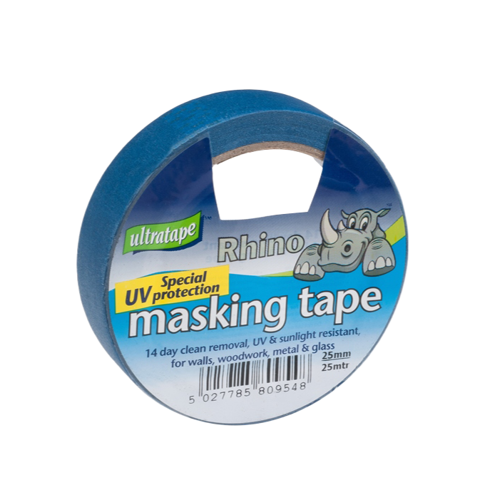 Ultratape Rhino masking tape roll on a white background