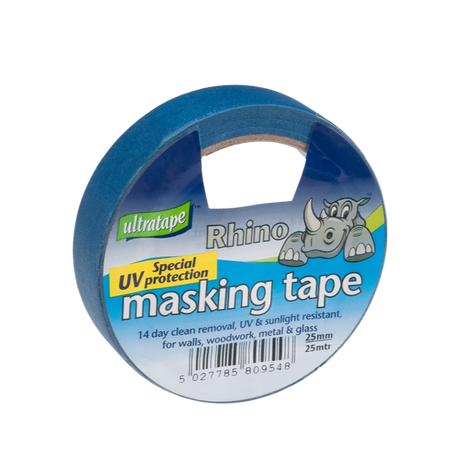 Ultratape Rhino masking tape roll on a white background