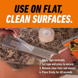 Gorilla Heavy Duty Crystal Clear Mounting Tape 25mm x 1.5m