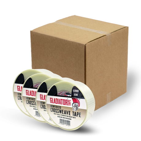Gladiator Reinforced Cross Weave Packaging Tape 50mm x 50m