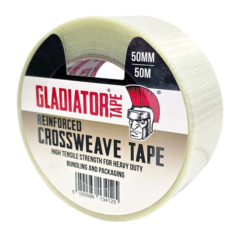 Gladiator Reinforced Cross Weave Packaging Tape 50mm x 50m