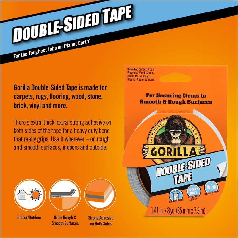 Gorilla Double Sided Tape 35mm x 7.3m