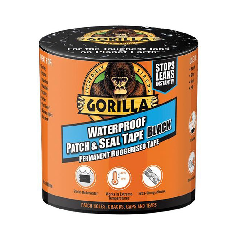 Gorilla Water proof Patch & Seal Repair Tape- Black