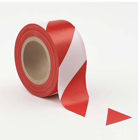 ProDec White and Red Warning Tape 60mm x 200m