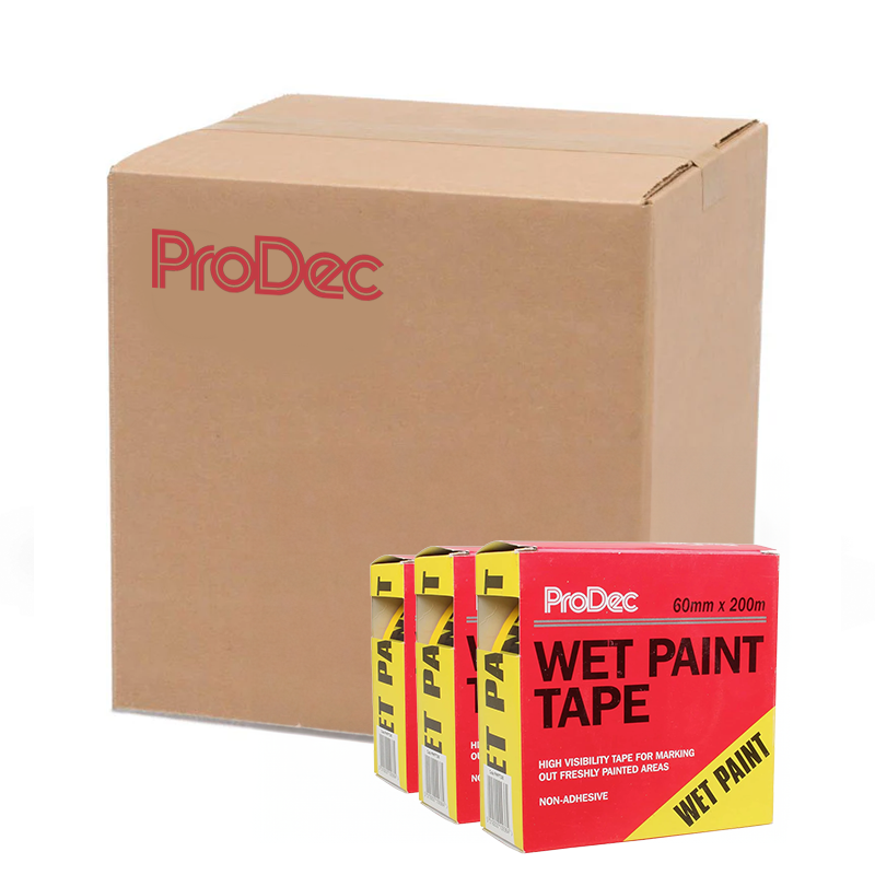 ProDec WET PAINT Warning Tape 60mm x 200m