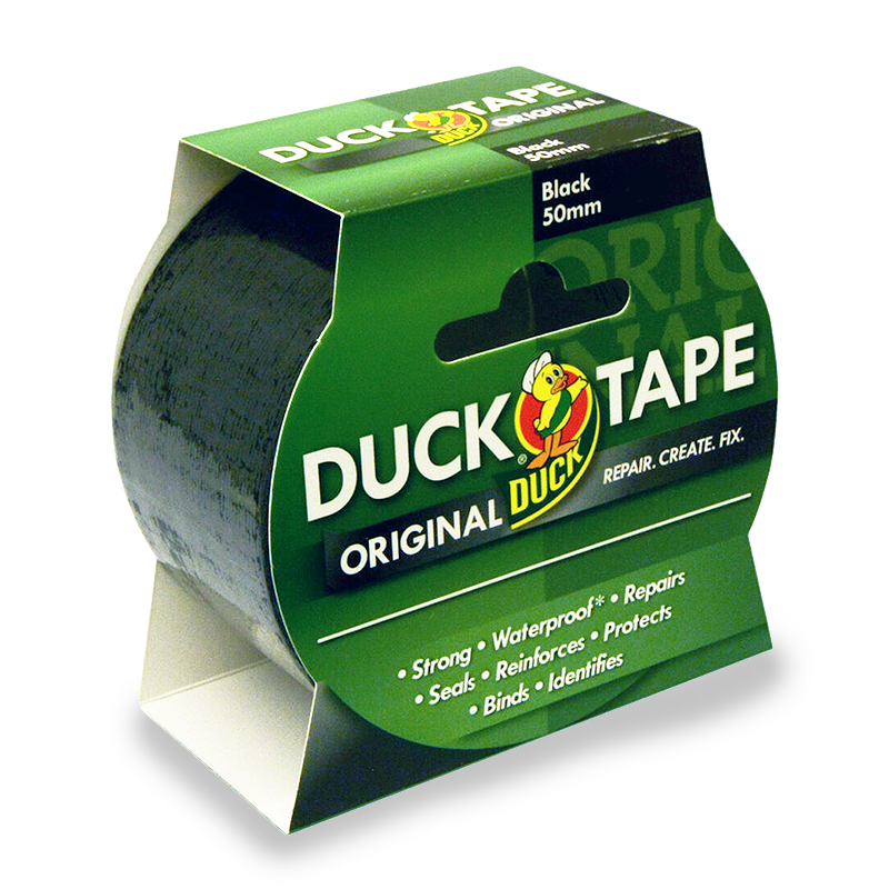 Duck Tape Original Duct Gaffer Tape- Black 50mm x 25m